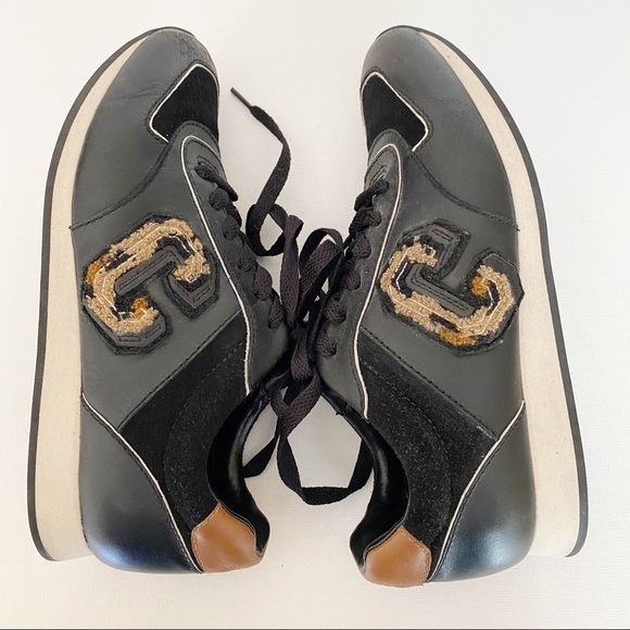 Coach Rebecca Varsity Black/Saddle Tan Sneakers - Picture 9 of 14